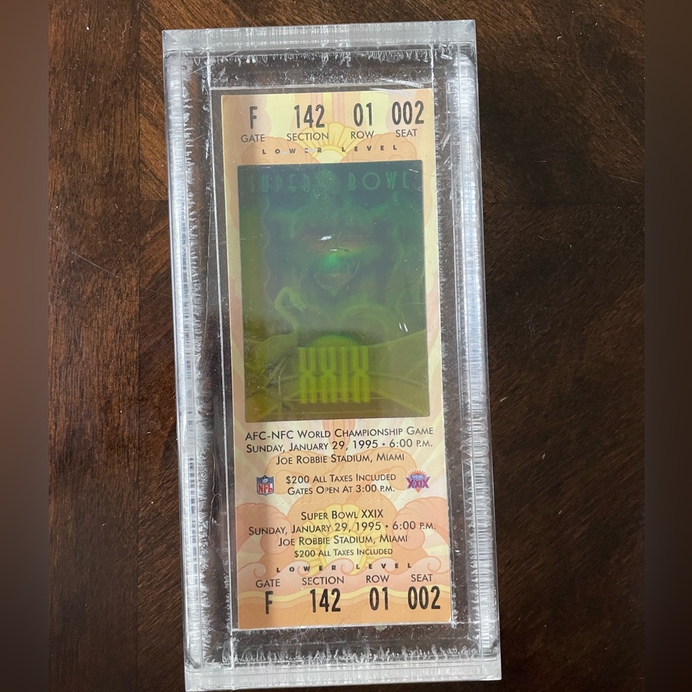 AFC-NFC World Championship Game Ticket 1995 49ers and Chargers